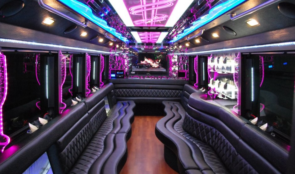 Party on the wheels on a party bus